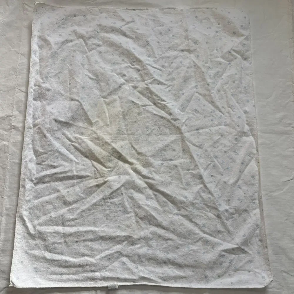 vintage carters hospital receiving Blankets Stars Blue Checkered READ STAINS - Picture 9 of 12